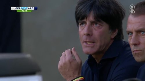 Joachim Löw & Hansi Flick – Germany v Argentina – 1st half 8