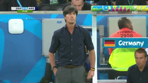 Joachim Löw & Hansi Flick – Germany v Argentina – 2nd half 3