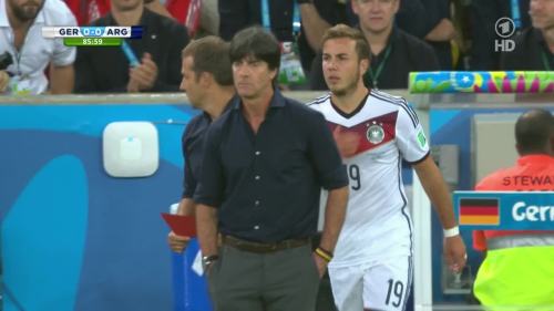 Joachim Löw & Hansi Flick – Germany v Argentina – 2nd half 4