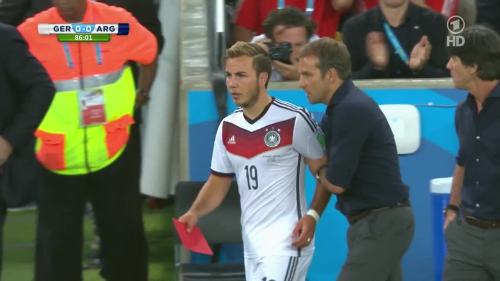 Joachim Löw & Hansi Flick – Germany v Argentina – 2nd half 6