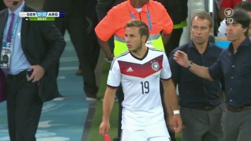 Joachim Löw & Hansi Flick – Germany v Argentina – 2nd half 7