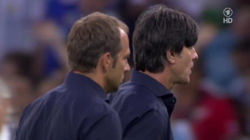 Joachim Löw & Hansi Flick – Germany v Argentina – extra time 11
